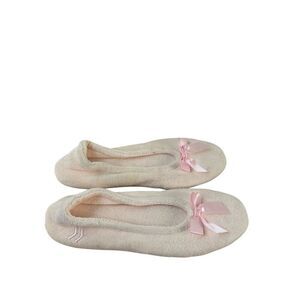 Isotoner slippers ballet slip one pink plush size xl 9.5-10.5